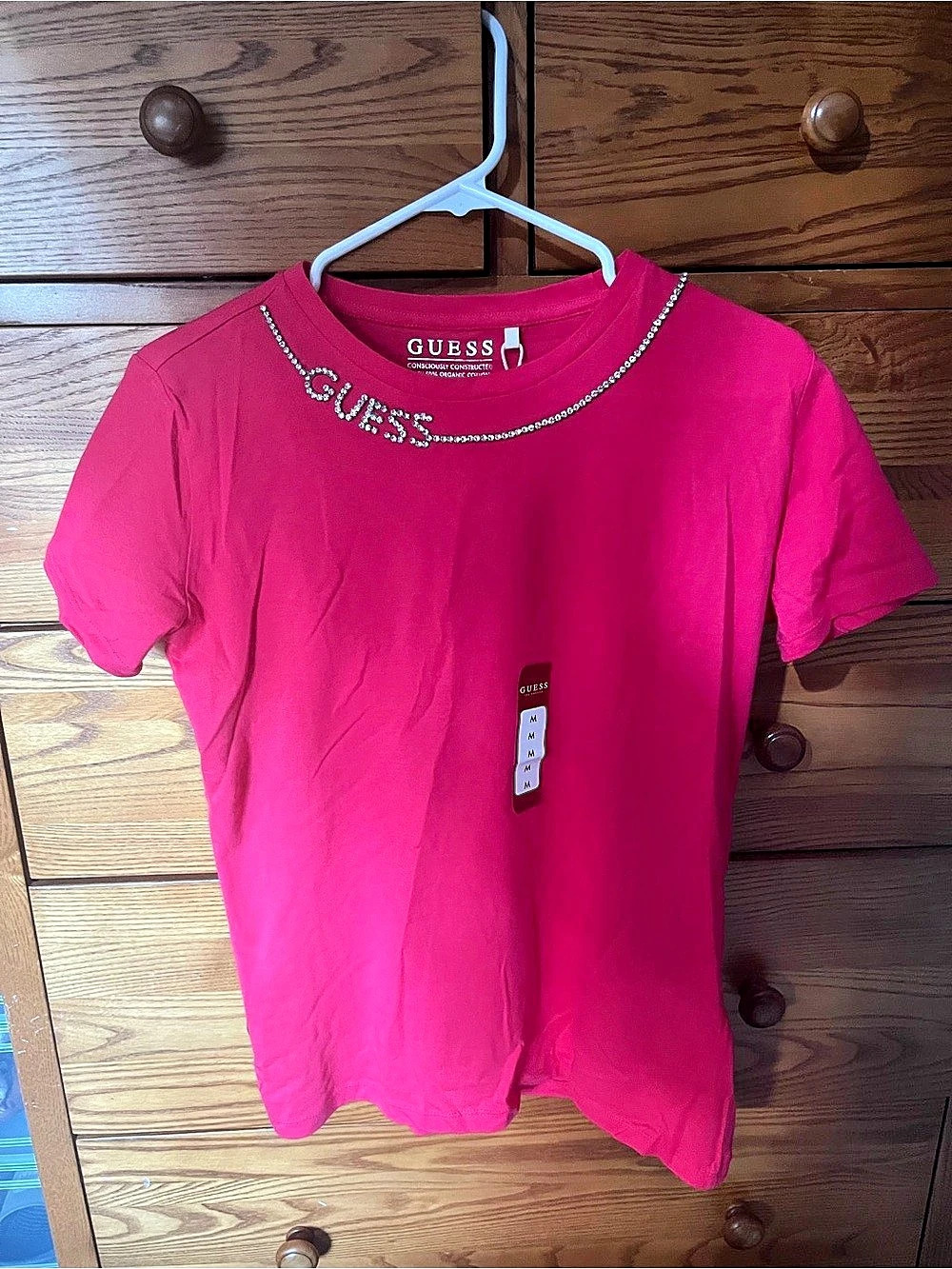 GUESS Eco Charis Tee Short Sleeve Pink Medium